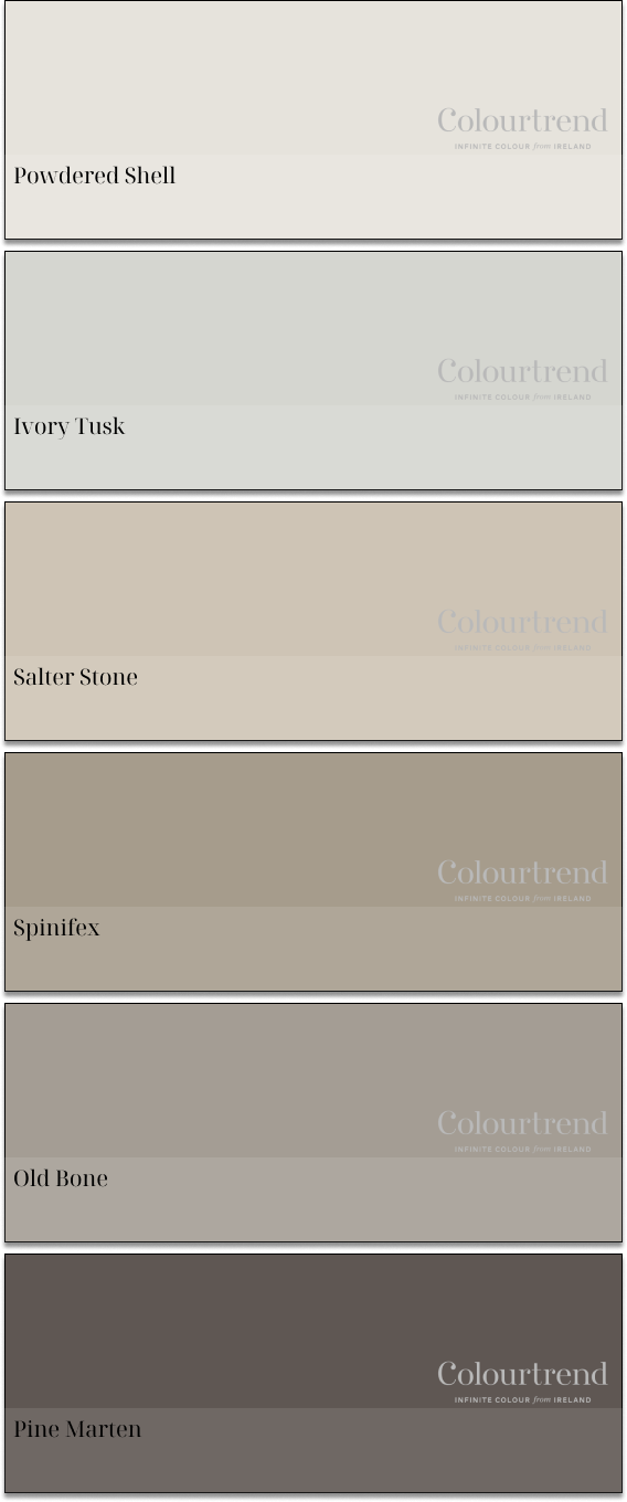 Matte Shell Colour Powdered Shell to Pine Marten (04) - Colourtrend Paints
