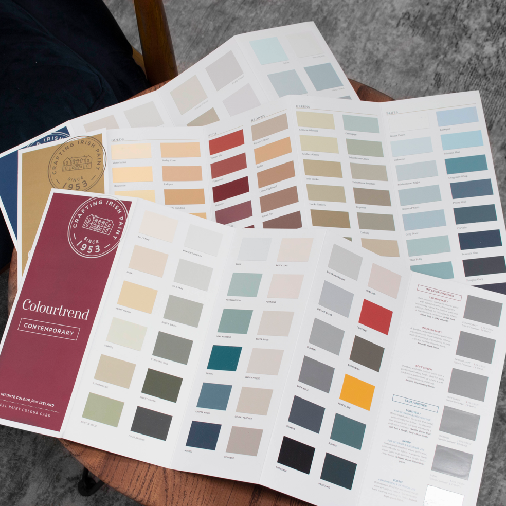 Paint shop color cards