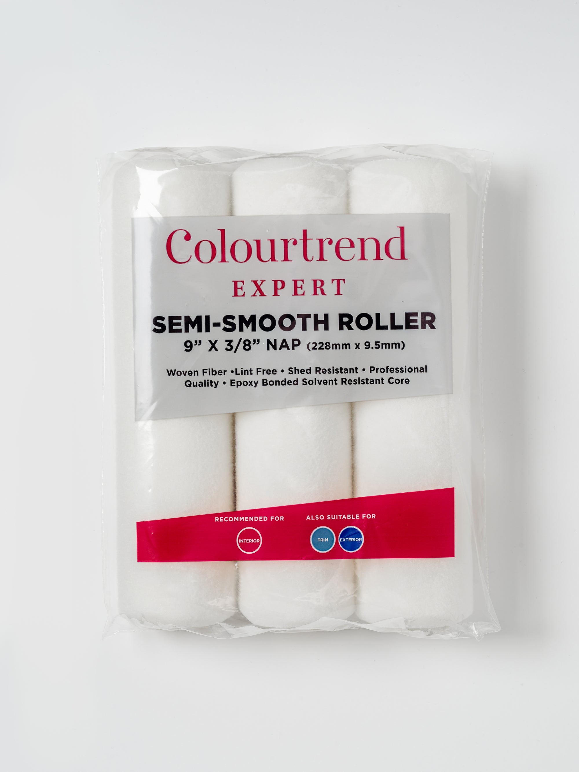 Colourtrend Expert 3-PK 9" X 3/8" Semi-Smooth Roller
